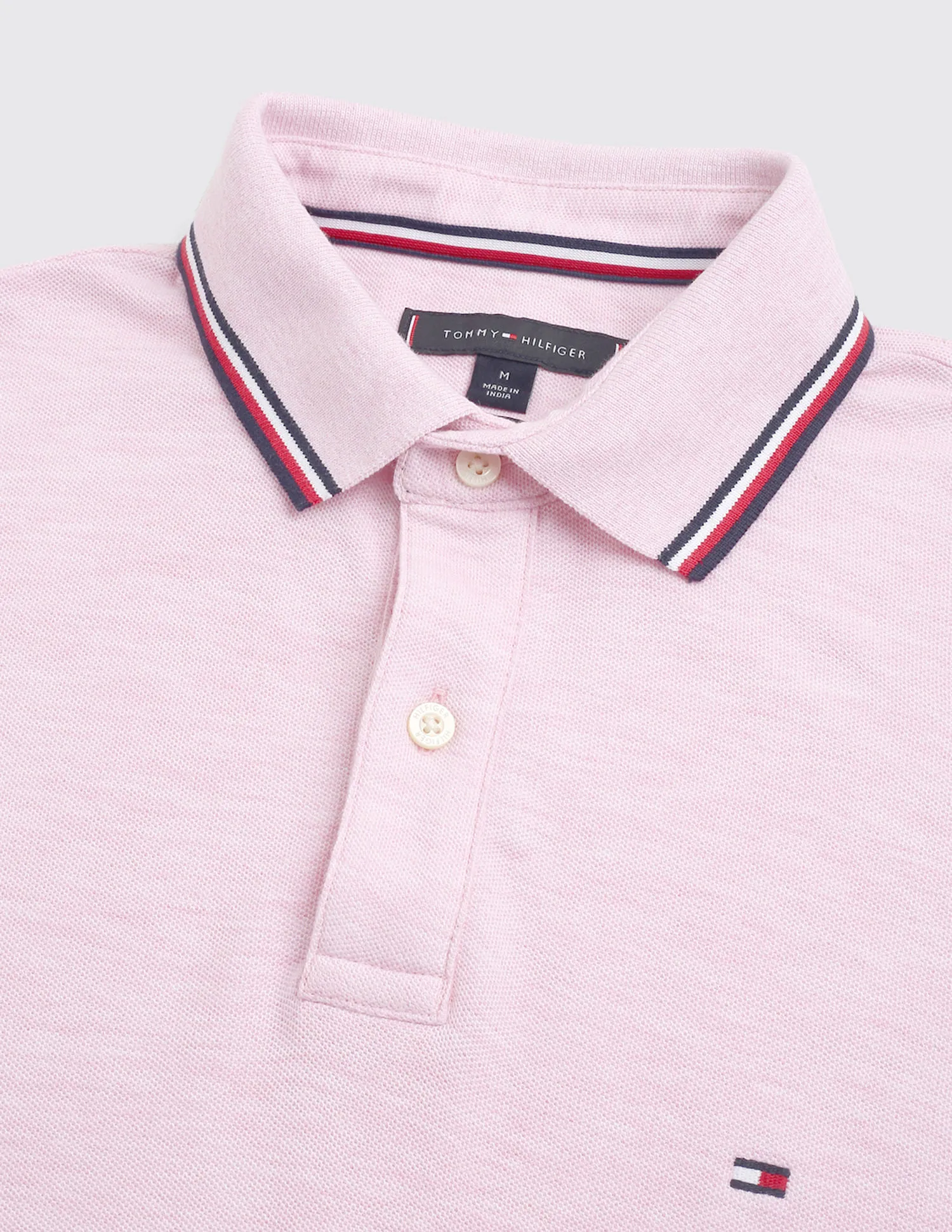 Tommy Hilfiger Cotton Heathered Polo Shirt