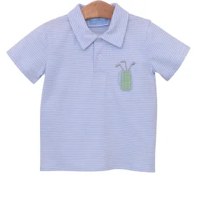 Trotter Street Kids Short Sleeve Applique Polo Shirt - Golf
