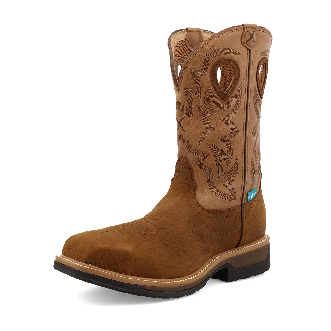 Twisted X Waterproof Western Work Boot – Dark Brown & Tan