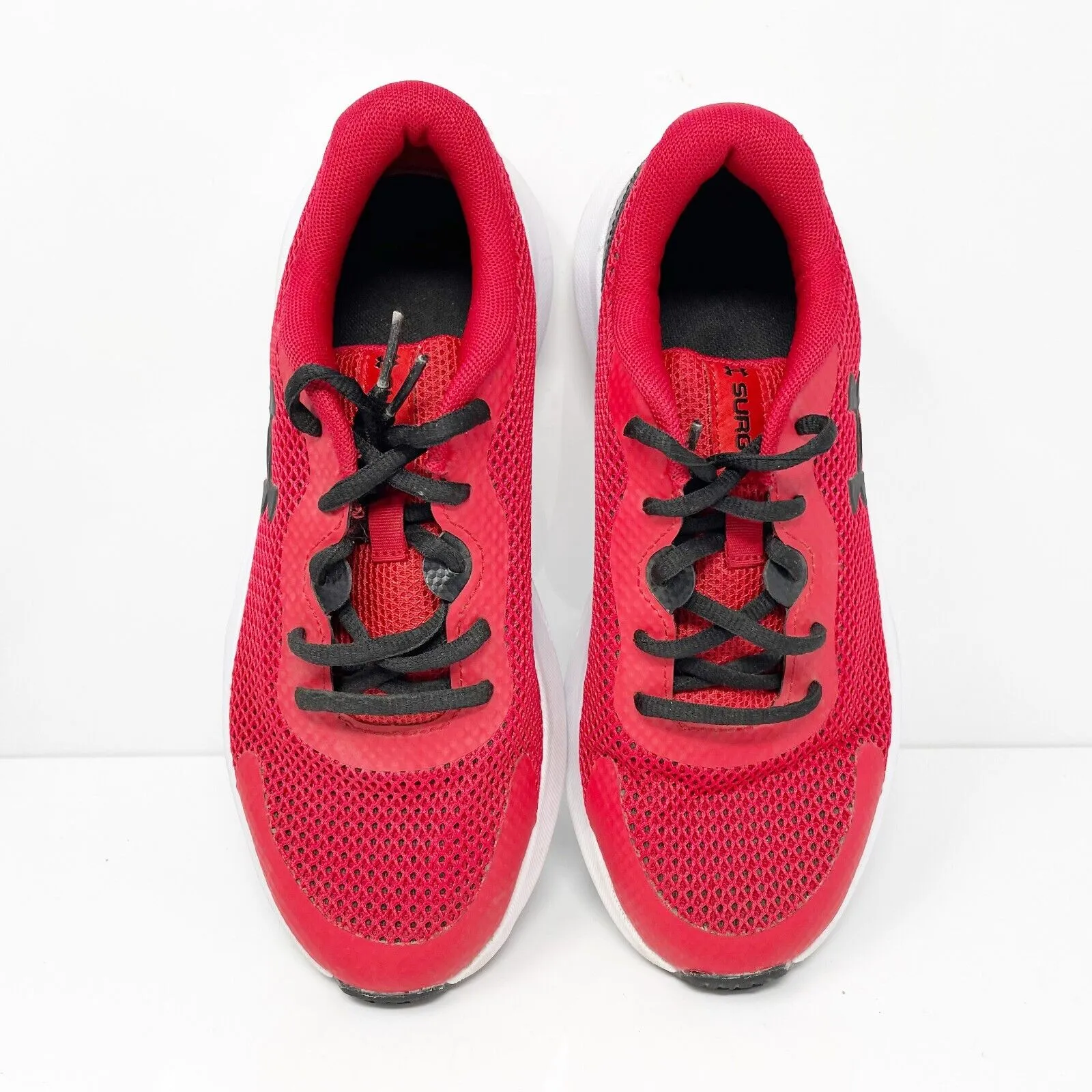 Under Armour Boys Surge 3 3024989-600 Red Running Shoes Sneakers Size 5Y