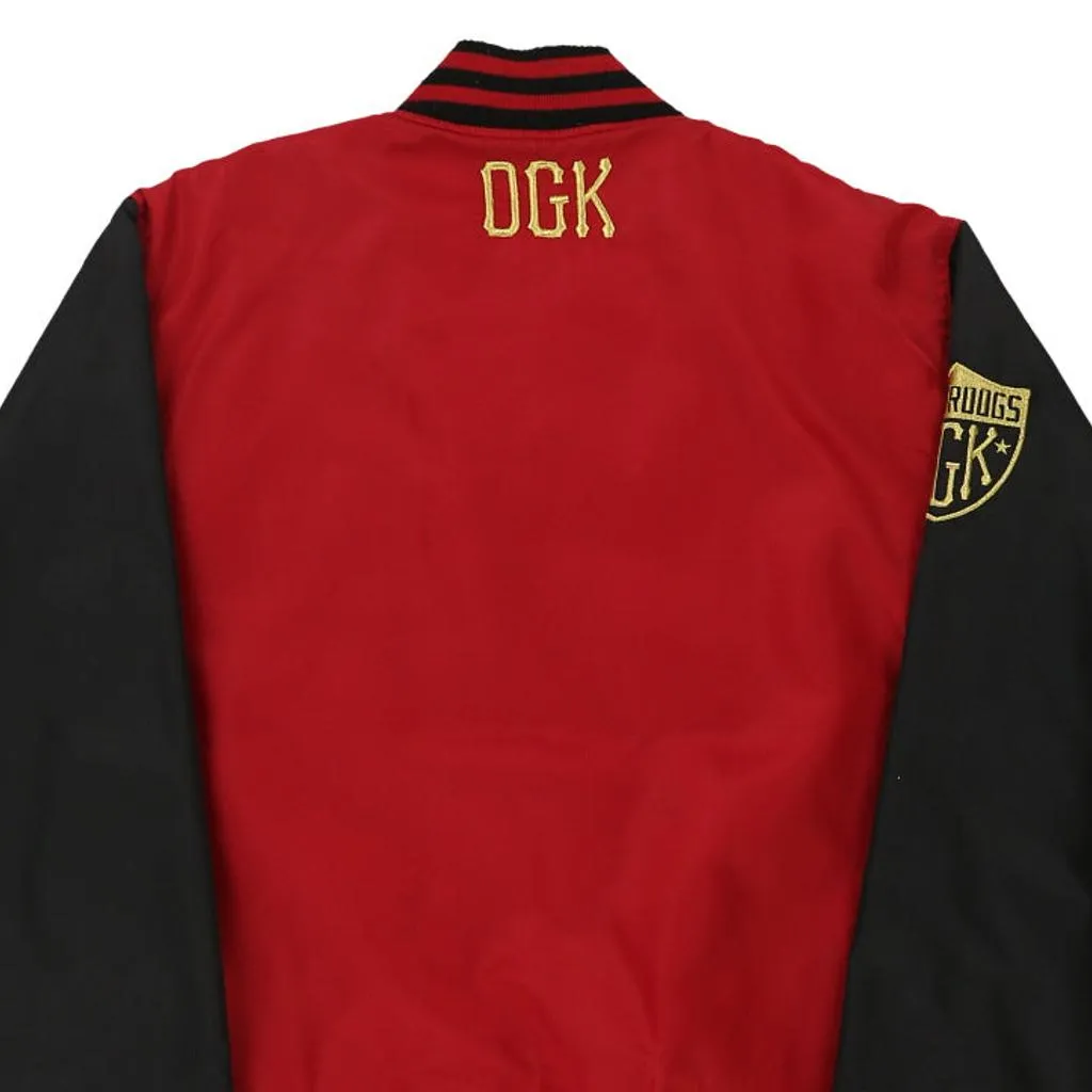 Underdogs Dgk Baseball Jacket - Large Red Nylon
