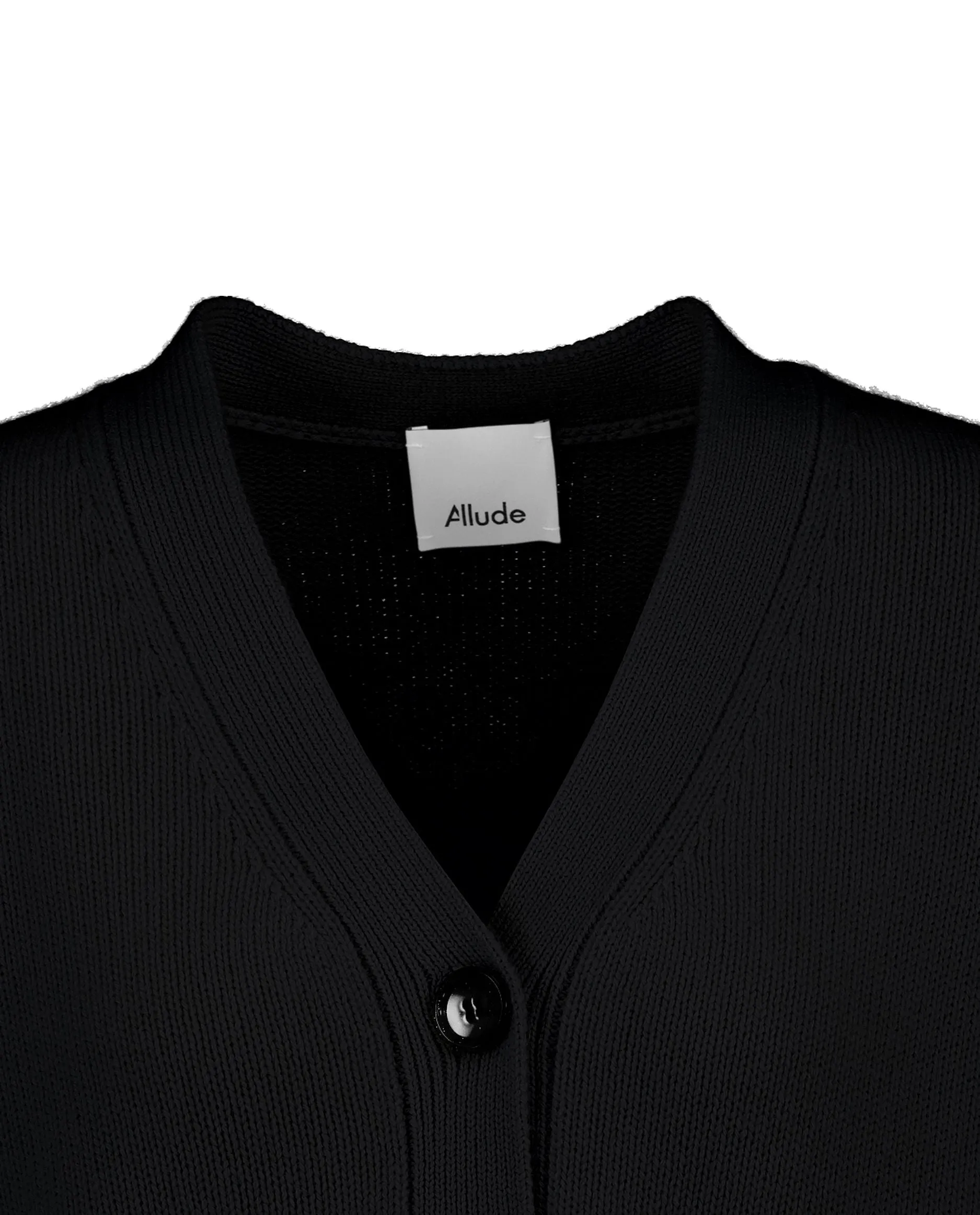 V-neck cashmere cardigan, black