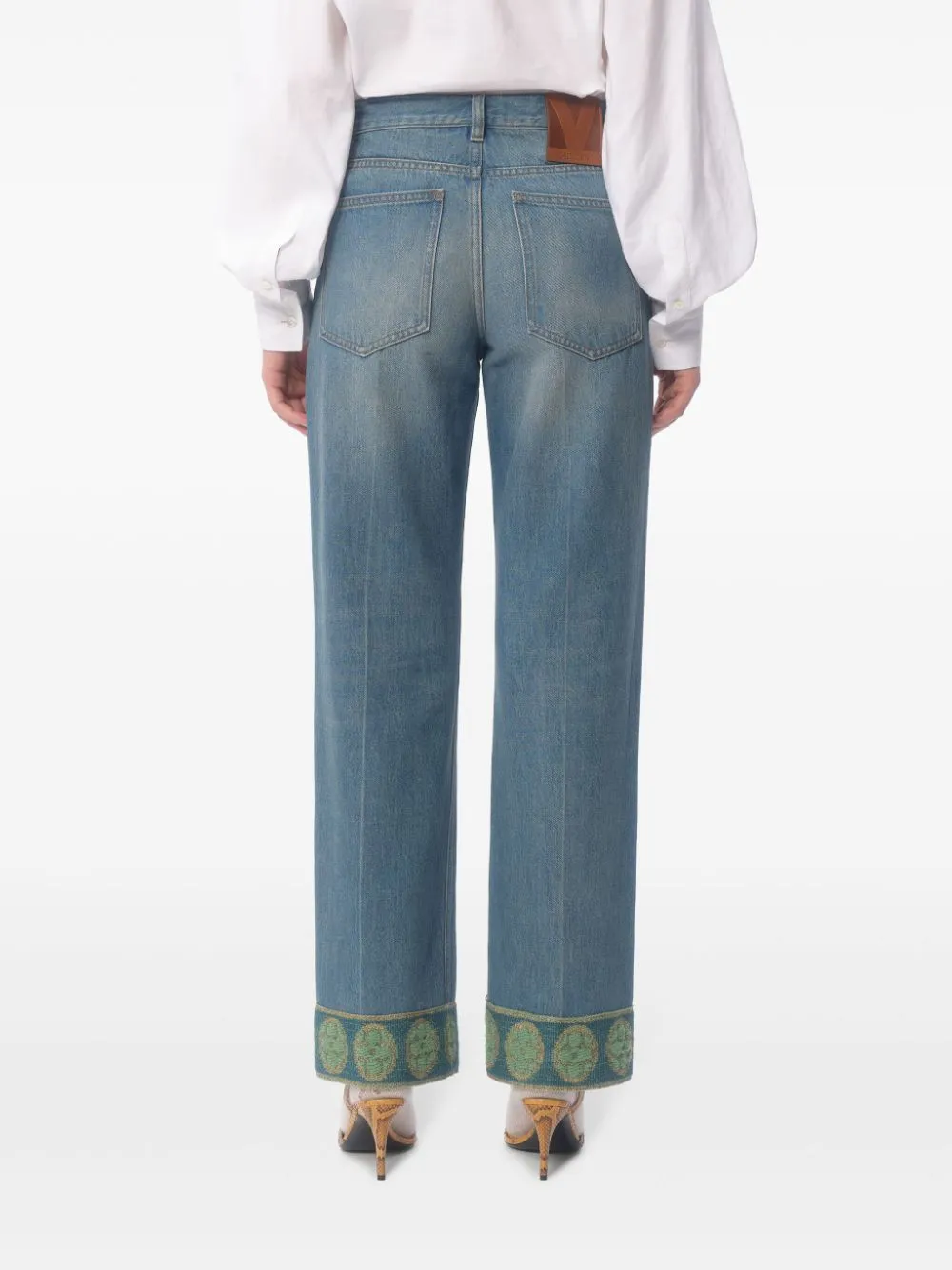 Valentino Straight Leg Denim Jeans