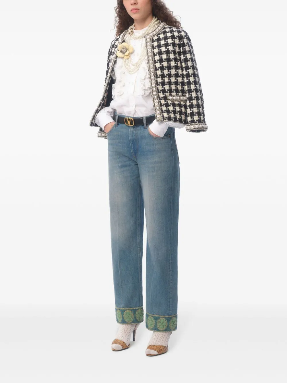 Valentino Straight Leg Denim Jeans