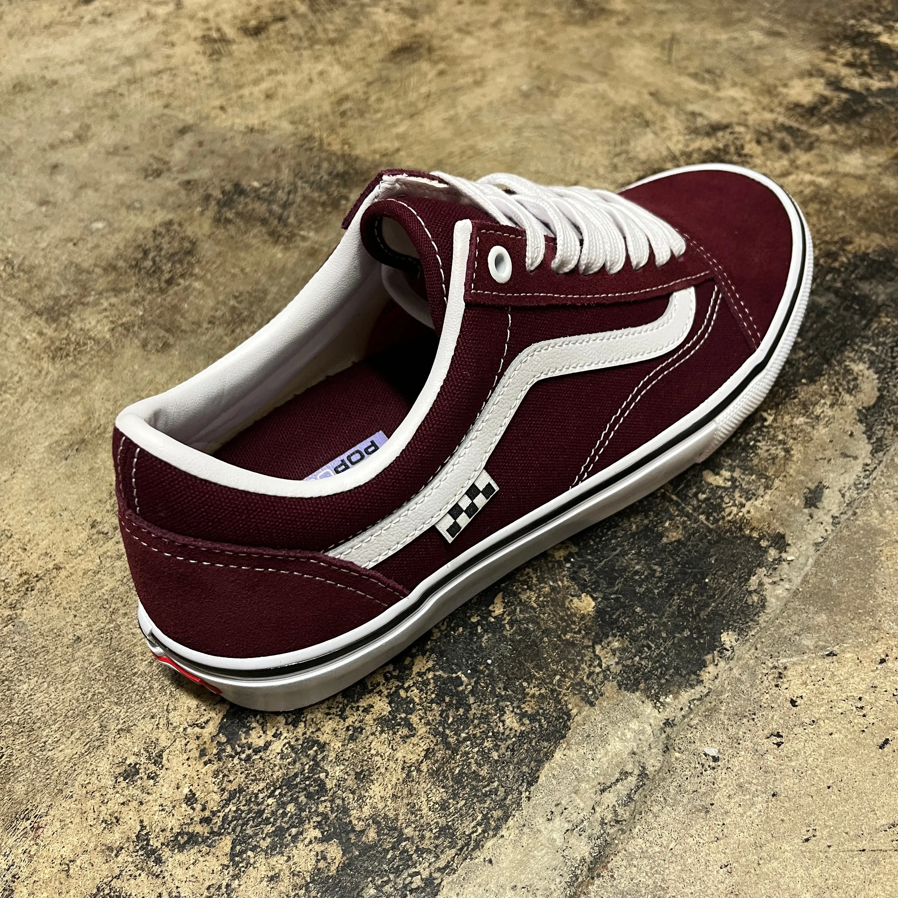 VANS SKATE OLD SKOOL (PORT/TRUE WHITE)