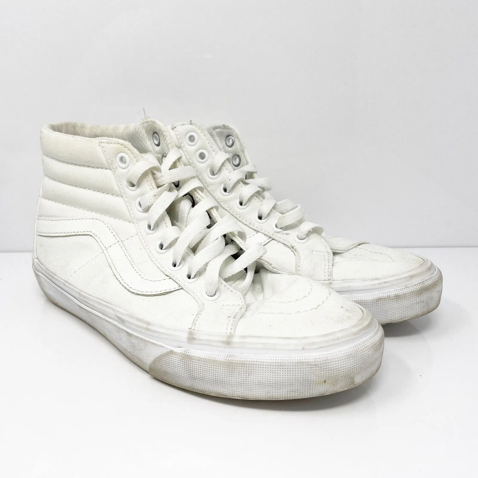 Vans Unisex Sk8 Hi 721356 White Casual Shoes Sneakers Size M 7 W 8.5