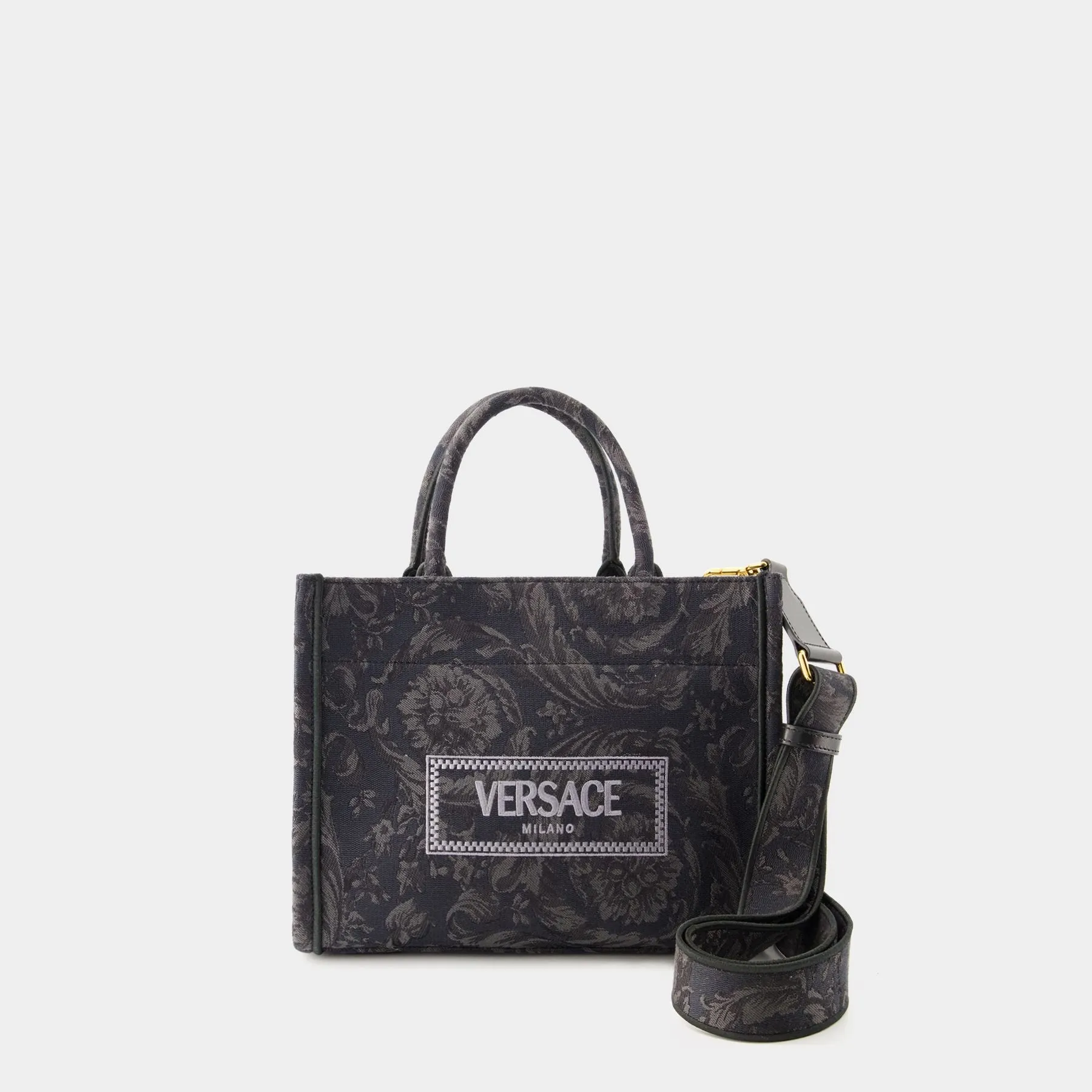 Versace  Athena Medium Tote Bag - Versace - Cotton - Black