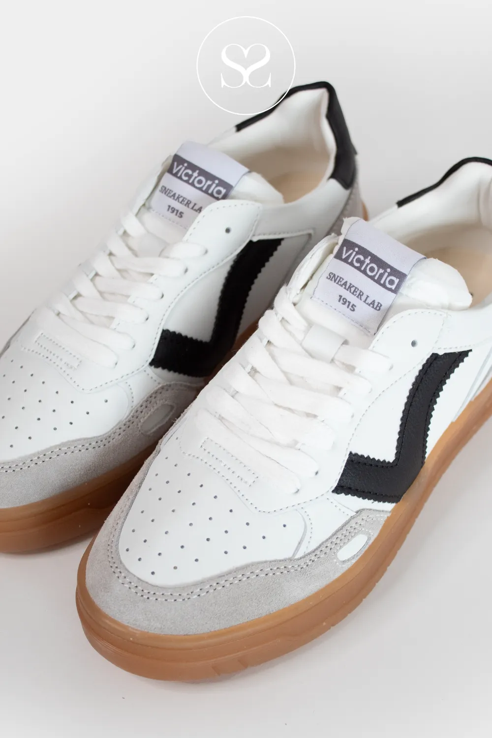 VICTORIA 1257126 WHITE LEATHER FLATFORM TRAINERS