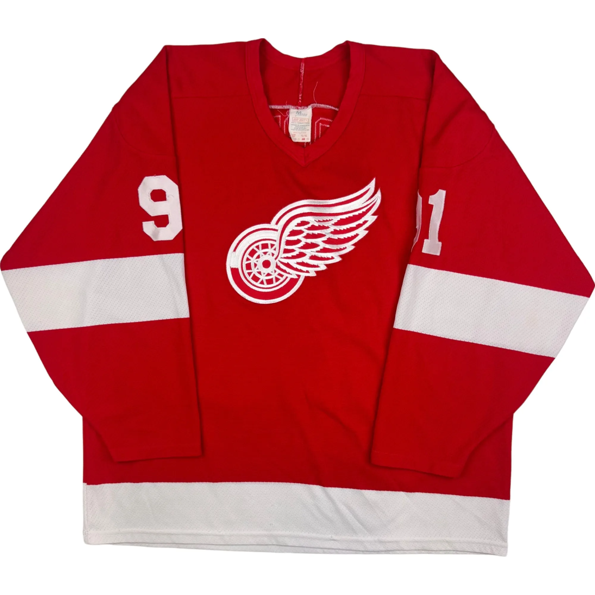 Vintage NHL Detroit Red Wings Fedorov 91 Hockey Jersey Red Rare