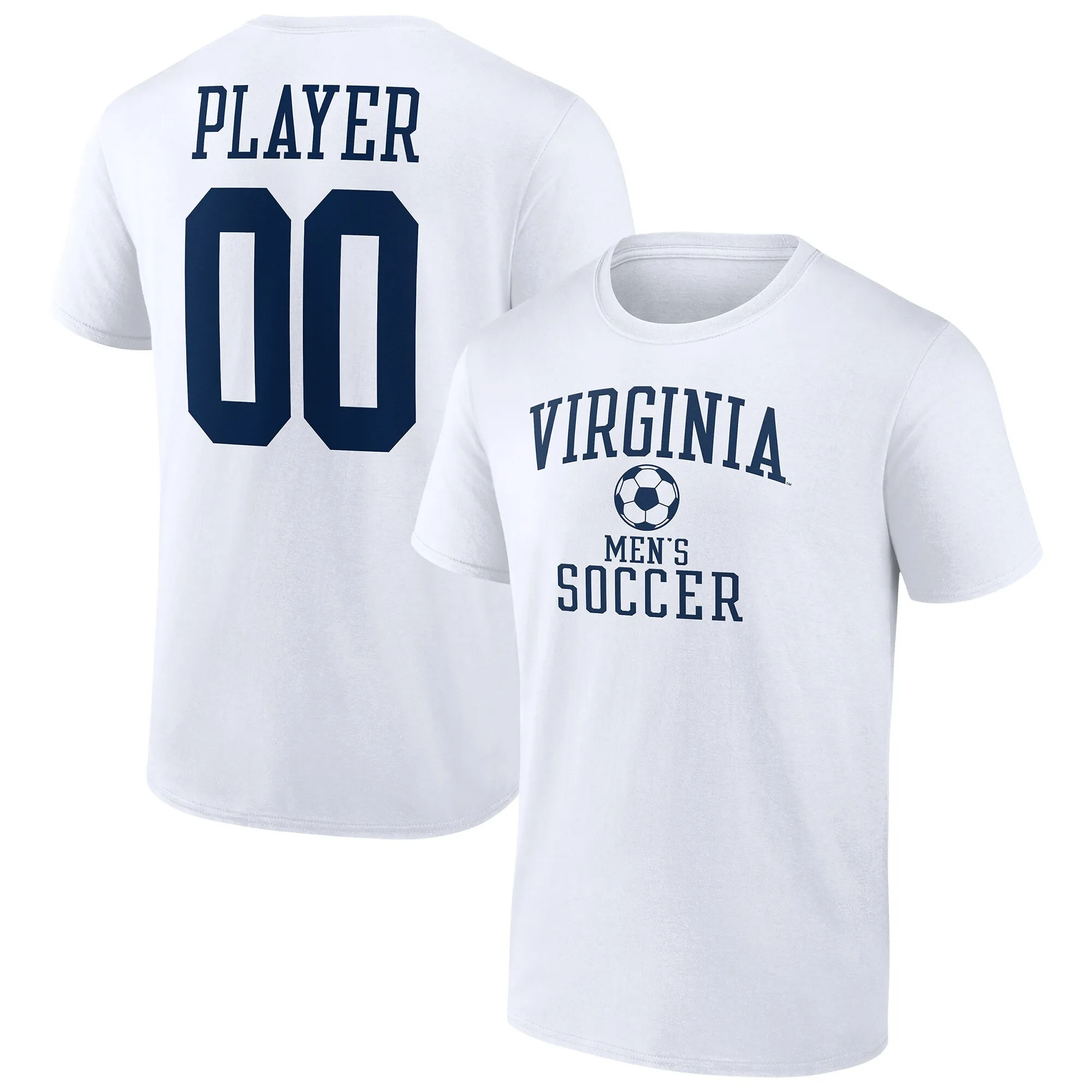  Virginia Cavaliers White Men's Soccer Pick-A-Player NIL Gameday Tradition T-Shirt