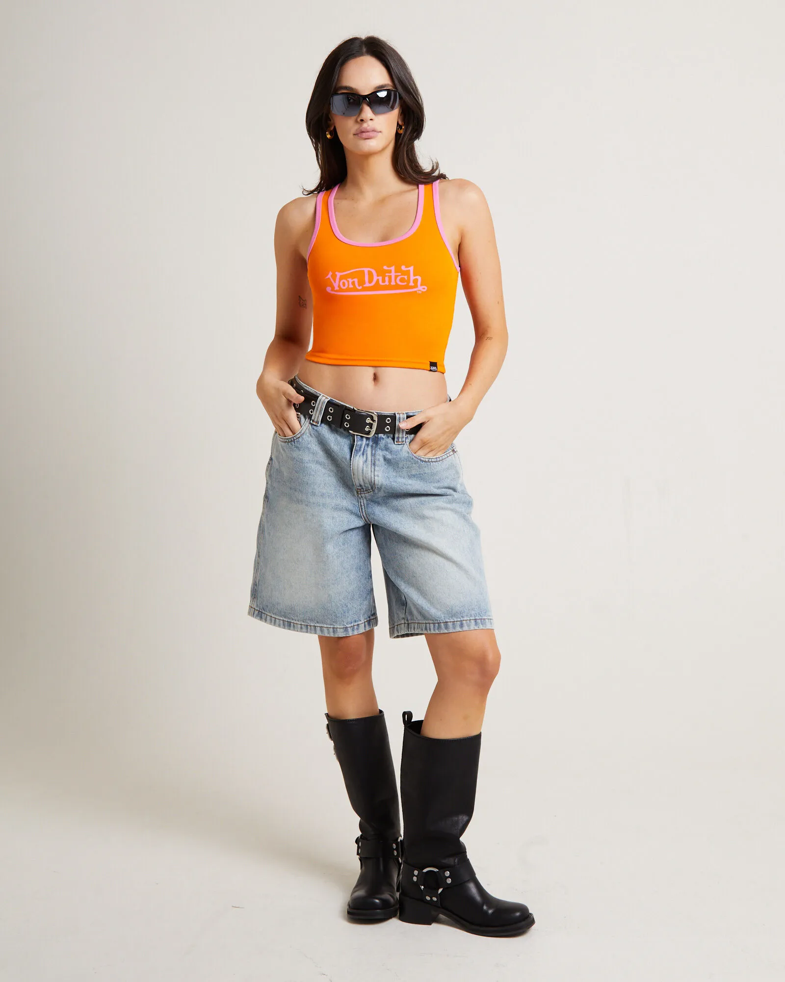 Von Dutch Contrast Tank Top