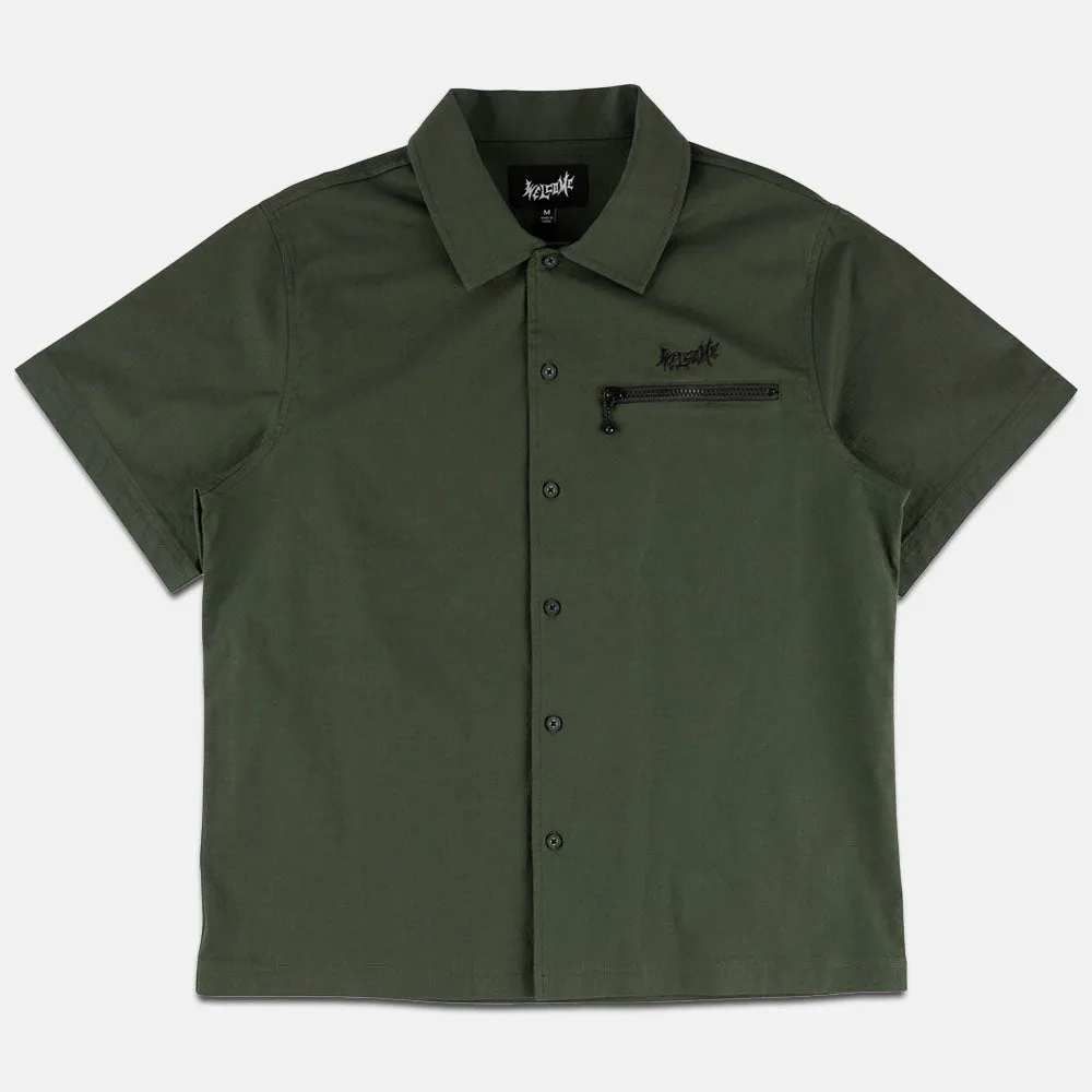 Welcome Skateboards - Altar Ripstop Short Sleeve Work Shirt - Ivy