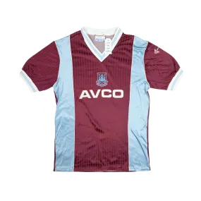 West Ham 1987/1989 Scoreline Original Home Football Shirt Large