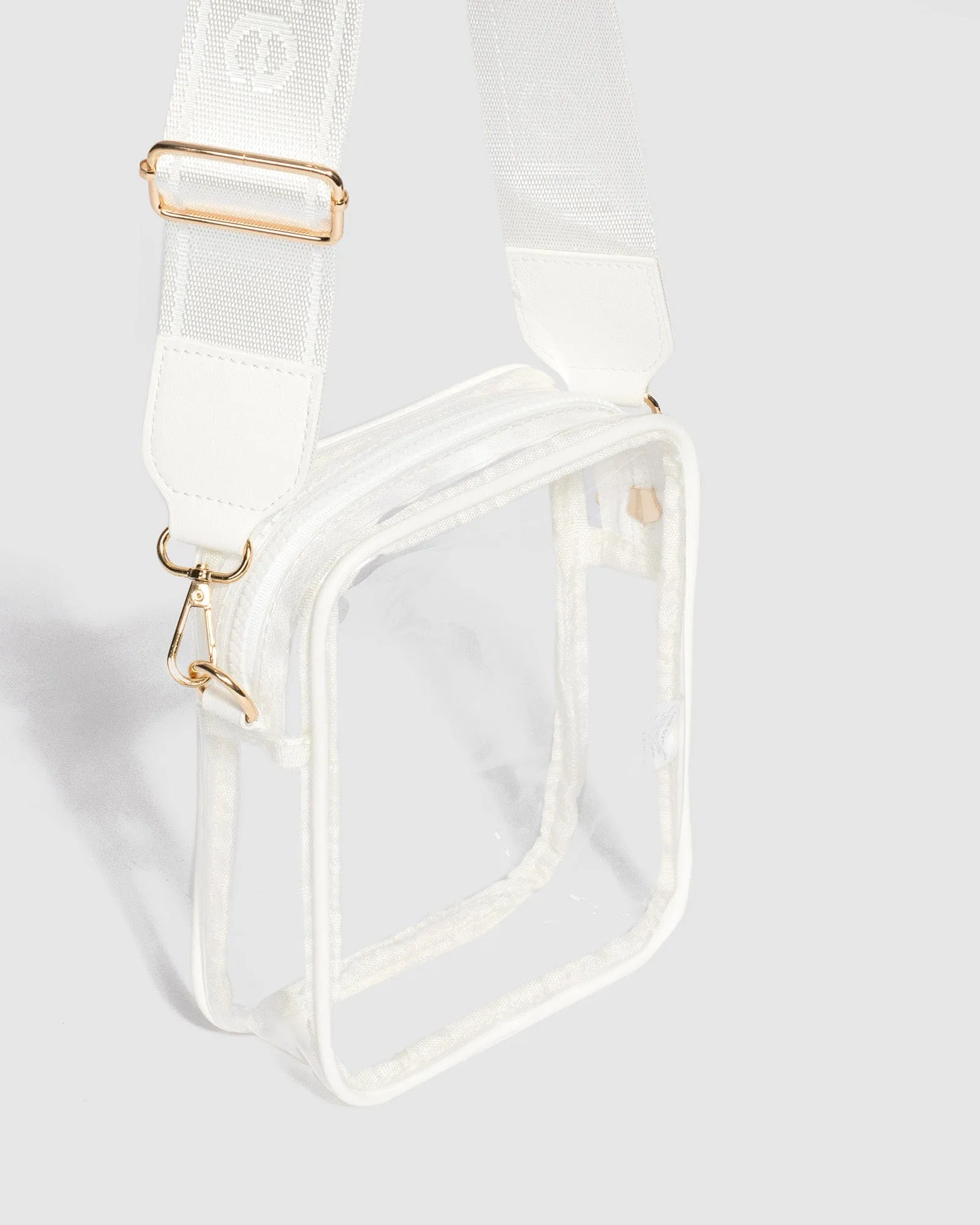 White Nia Zip Crossbody Bag