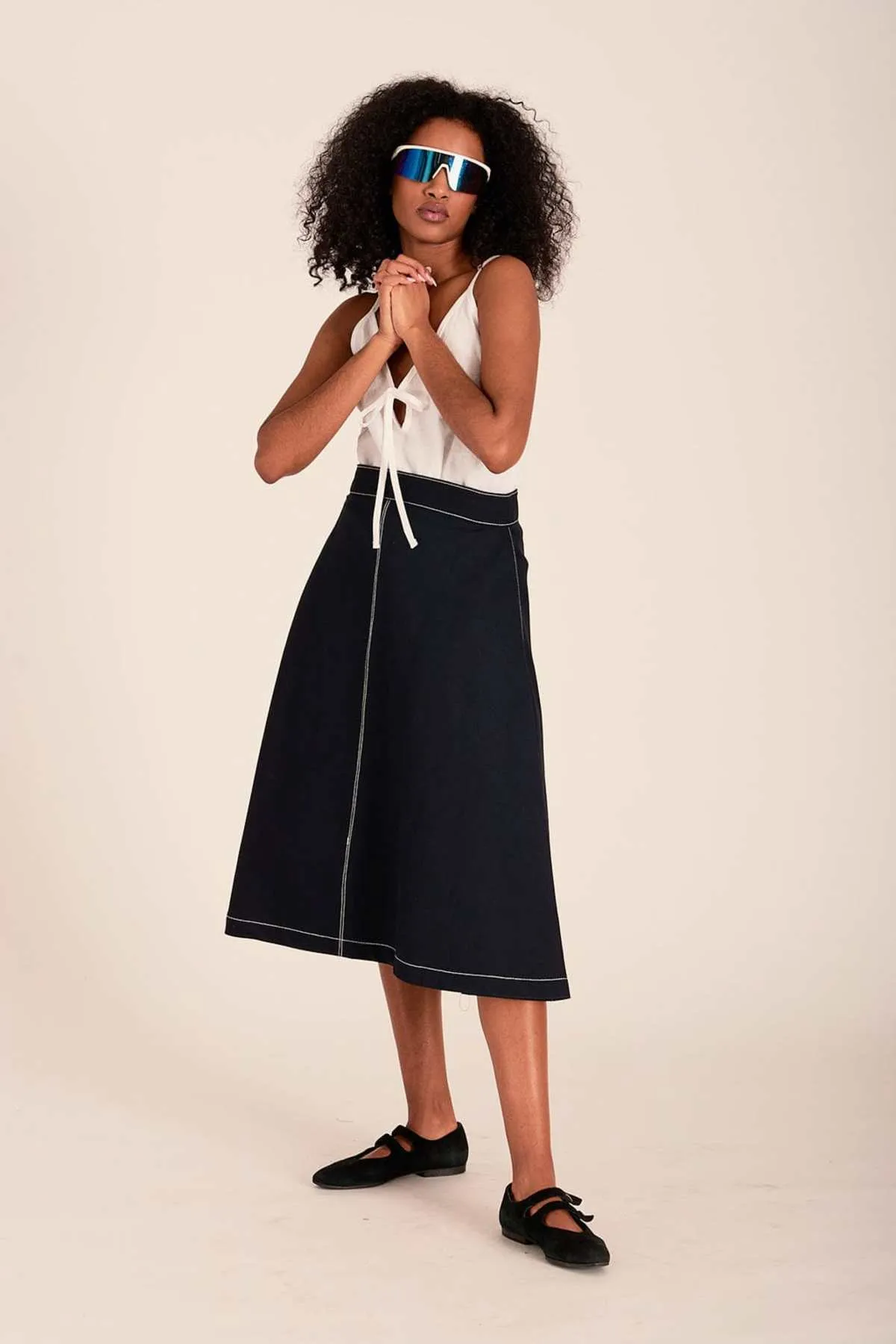 Winnie Skirt - Navy Twill