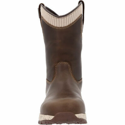 Women's Eagle Trail Pull-On Work Boot in Brown