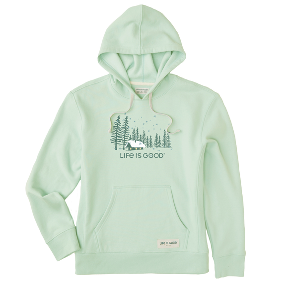 Women's Snowy Evening Simply True Fleece Hoodie