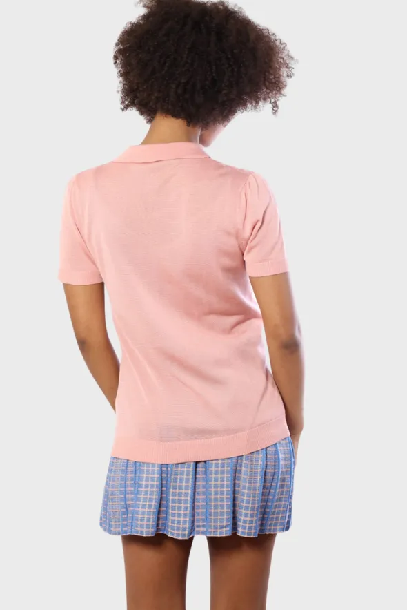 Women’s Chic Two-Tone Tencel Polo