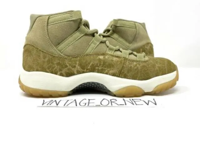 Women's nike air jordan xi 11 neutral olive 2018 retro ar0715-200 sz 10