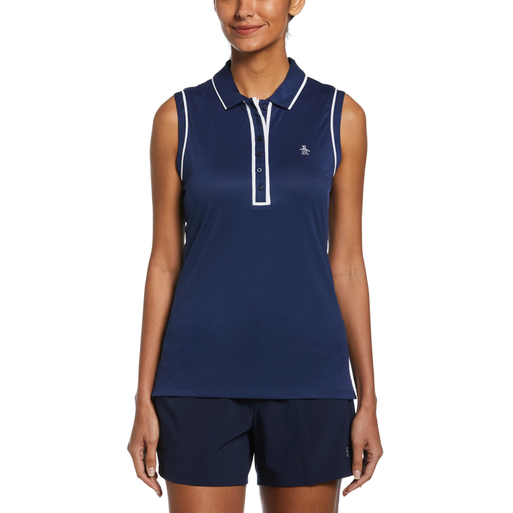 Women's Sleeveless Veronica Golf Polo Shirt In Black Iris