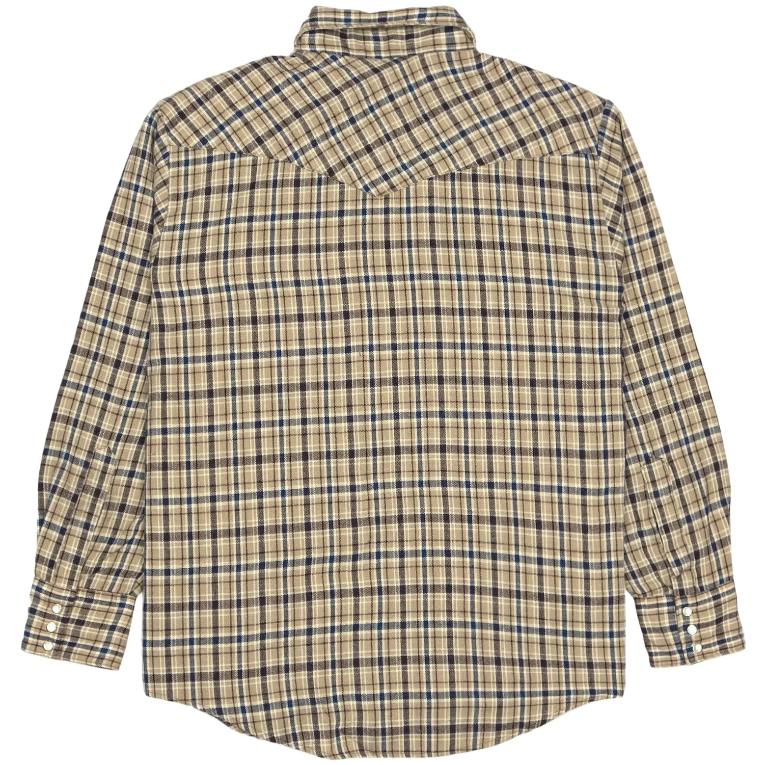 Woolaka Checkered Flannel Shirt Beige Navy Black