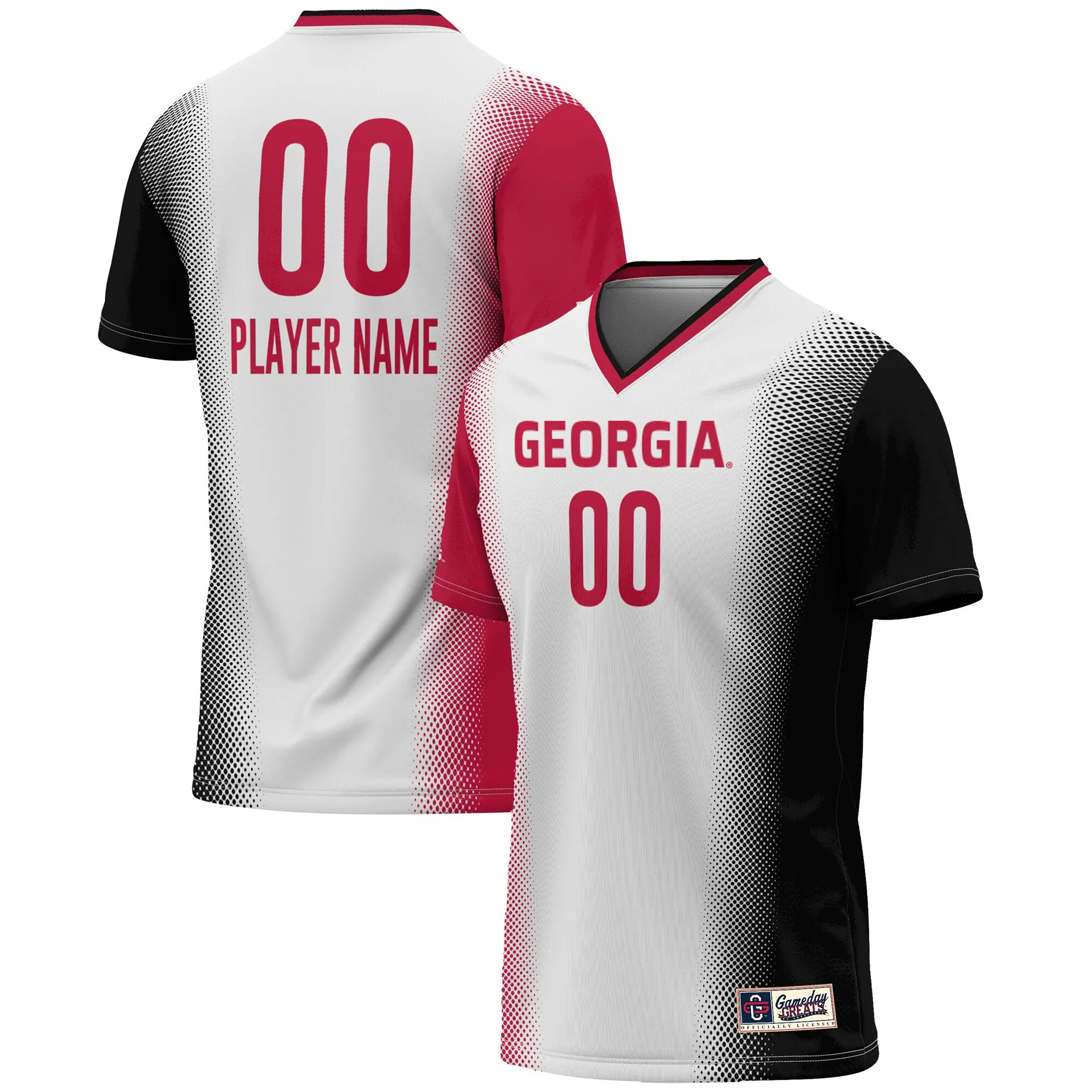 Youth GameDay Greats  White Georgia Bulldogs NIL Pick-A-Player Lightweight Women's Soccer Jersey