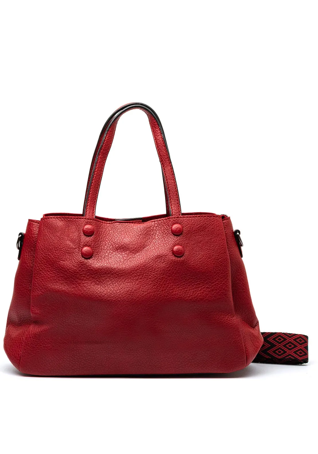 Zen Collection Patterned Strap Crossbody Bag, Red