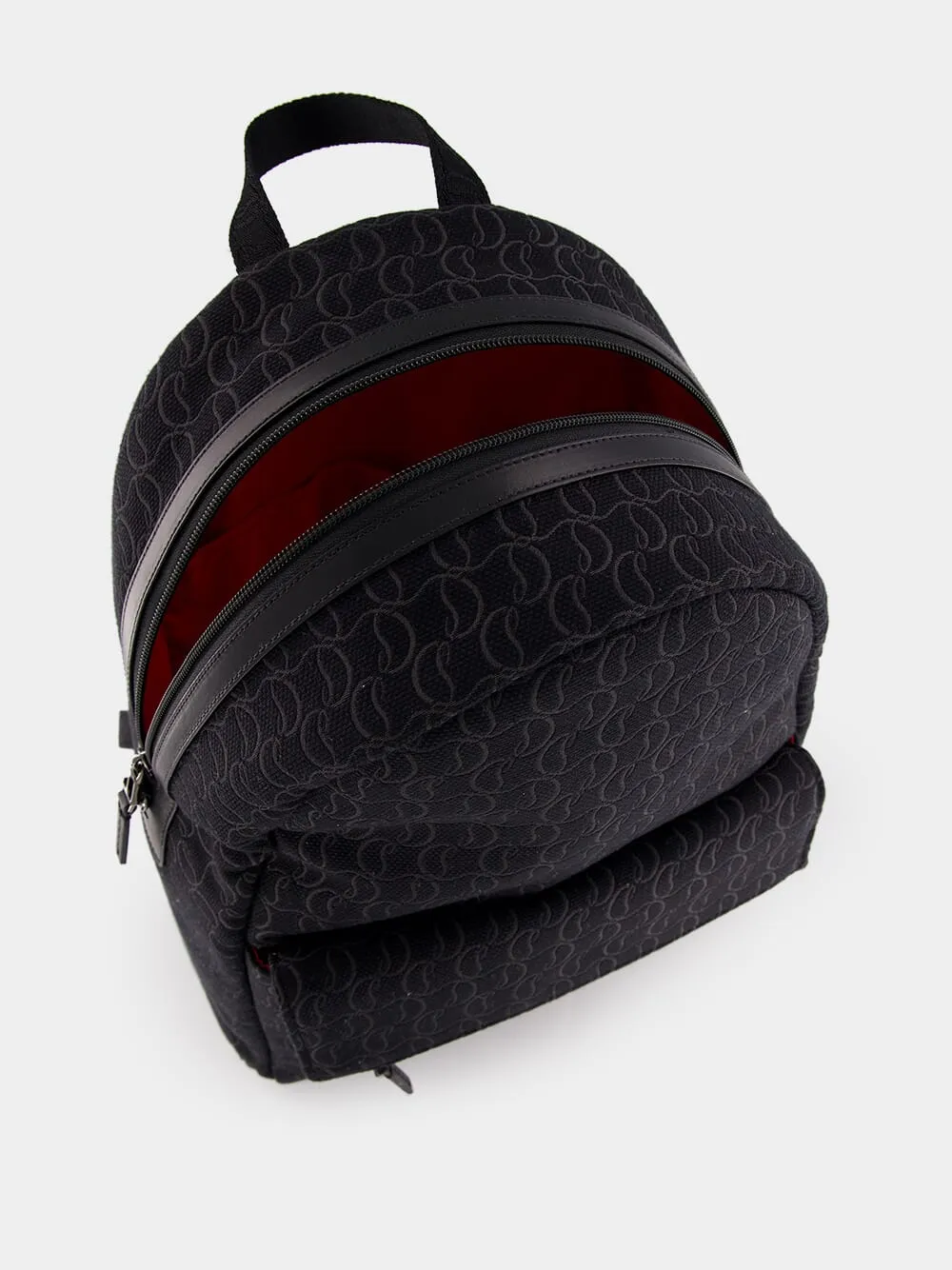 Zip N Flap Logo Jacquard Backpack
